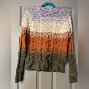 LL Bean multi-colored Fisherman’s sweater